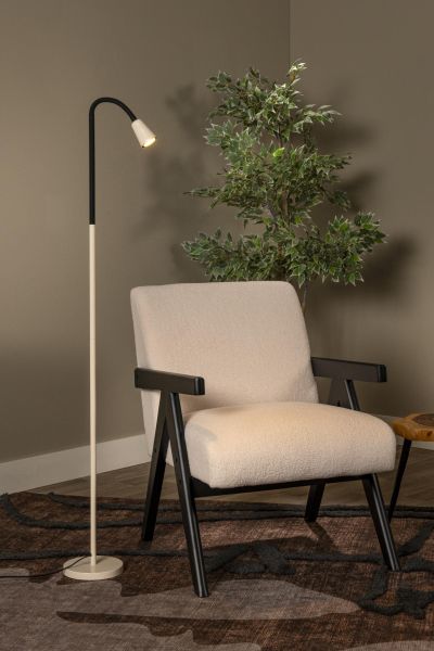 Lucide JASPER - Floor reading lamp - 1xGU10 - Cream